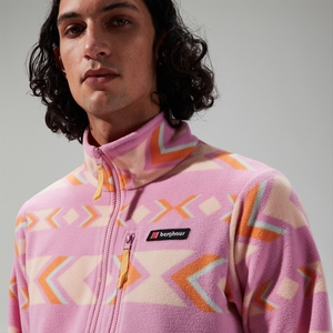 Unisex Prism Printed Trango Half Zip Fleece Purple/Orange