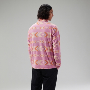 Unisex Prism Printed Trango Half Zip Fleece Purple/Orange