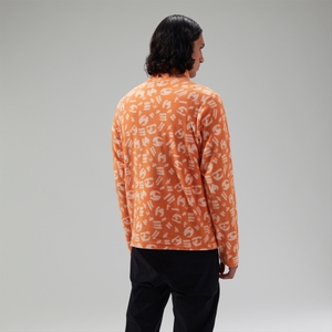 Unisex Prism Printed Trango Half Zip Fleece Orange