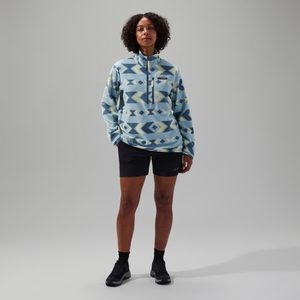 Unisex Prism Printed Trango Half Zip Fleece Blue