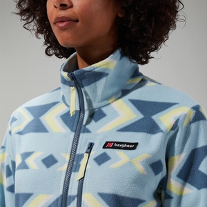 Unisex Prism Printed Trango Half Zip Fleece Blue