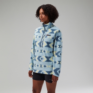Unisex Prism Printed Trango Half Zip Fleece Blue
