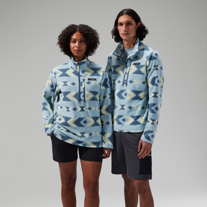 Unisex Prism Printed Trango Half Zip Fleece Blue
