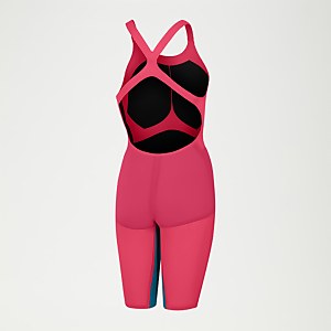 Fastskin LZR Pure Valor Schwimmanzug mit offenem Rücken Rot/Türkis für Damen