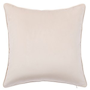 Large Plain Velvet Cushion - Natural - 58x58cm