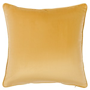 Plain Velvet Cushion - Ochre - 43x43cm