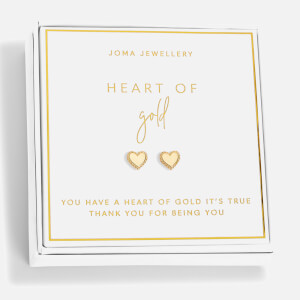 Joma Jewellery Beautifully Boxed Heart Of Gold Earrings