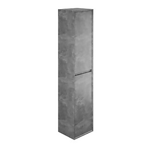 Madison Handleless Tall Bathroom Storage Unit - Concrete