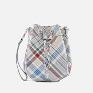 Vivienne Westwood Chrissy Small Checked Leather Bucket Bag