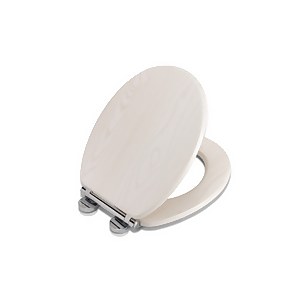 Croydex Maitland Flexi-Fix Toilet Seat - White Oak Effect