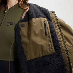 Poncho Therma intérieur polaire Adulte Vert/Noir
