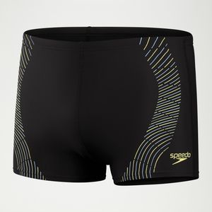 Duo Logo-Druck-Aquashorts für Herren Schwarz/Gelb