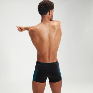 Endurance+ Max Splice-Aquashorts für Herren Schwarz/Türkis