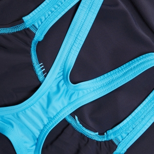 Medley Logo Medalist-Badeanzug für Damen Marineblau/Blau