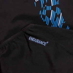Placement Muscleback-Badeanzug für Damen Schwarz/Blau