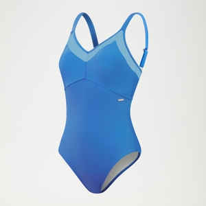 Women's Shaping Mesh Detail Swimsuit Blue
