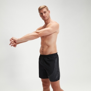 HyperBoom Logo-Schwimmshorts 40 cm für Herren Schwarz/Grau