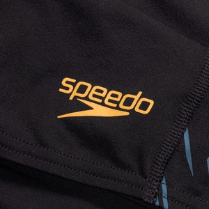Schwimmhose mit Tech-Einsätzen für Herren Schwarz/Orange