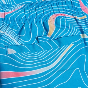 Bedruckte Digi-Schwimmshorts 33 cm für Jungen Blau