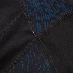 Mittellange Endurance+ Max Compression-Schwimmhose für Herren Schwarz/Türkis