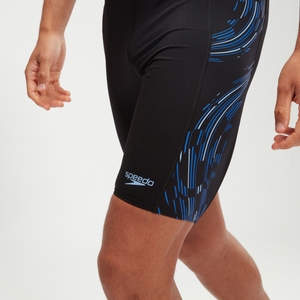 Schwimmhose mit Tech-Einsätzen für Herren Schwarz/Blau