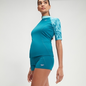 Women's Printed Short Sleeve Rash Top