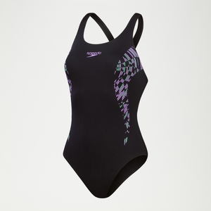 Maillot de bain Femme Placement Muscleback bleu marine/vert