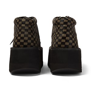 Adult Unisex Kick Hi Platform Leather Black/Khaki