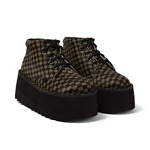 Adult Unisex Kick Hi Platform Leather Black/Khaki