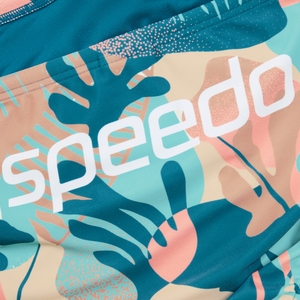 Slip de bain Homme Escape 5 cm bleu/corail