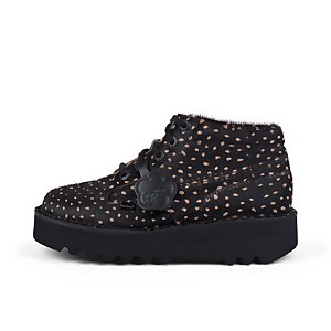 Adult Unisex Kick Hi Stack Spot Leather Black