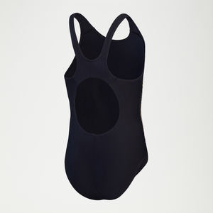 Girls Placmement Muscleback Swimsuit Black/Purple