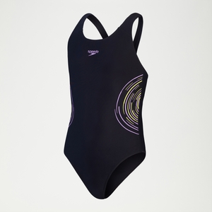 Maillot de bain Fille Placement Muscleback noir/violet