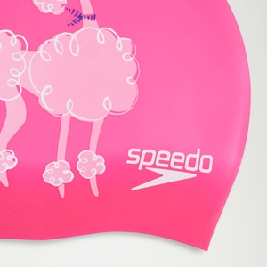 Bedruckte Silikon-Badekappe für Kinder Pink