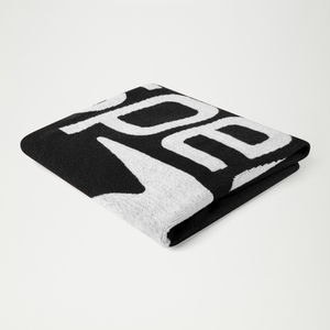 Speedo Logo-Handtuch Schwarz/Weiß