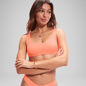 FLU3NTE Solid Convertible Bikini Top Coral