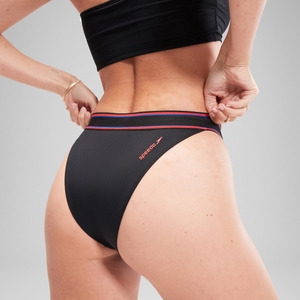 Bas de bikini FLU3NTE à échancrure en V gris