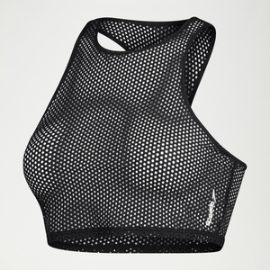 Women's Flu3nte Mesh Crop Top Black