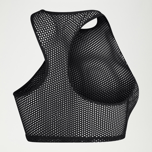 Women's Flu3nte Mesh Crop Top Black