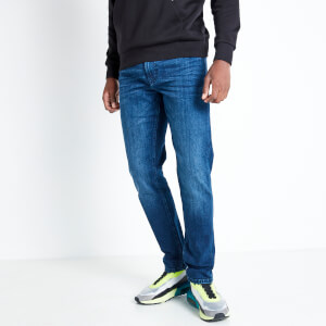 11 Degrees Sustainable Slim Tapered Jeans - Blue Black OD