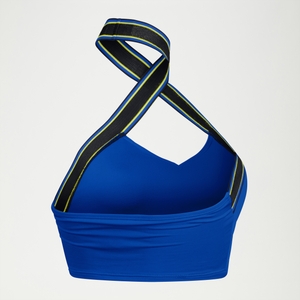 FLU3NTE Halter Crop Top Blue