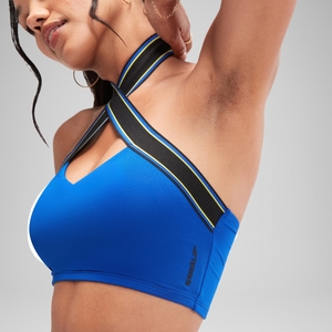 FLU3NTE Halter Crop Top Blue