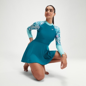 Womans Long Sleeve Swim Dress