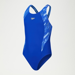 Girls HyperBoom Splice Muscleback Swimsuit Navy/Pink | Speedo