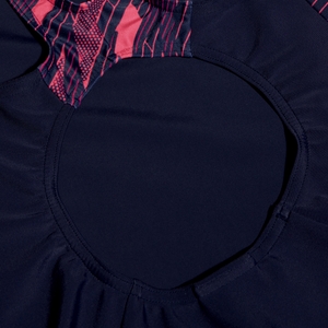 HyperBoom Splice Muscleback-Badeanzug für Mädchen Marineblau/Pink