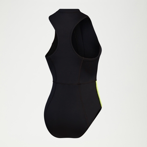 Women's Sleeveless Thermal One Piece Black/Green