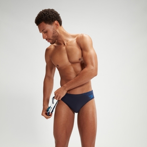 Slip de bain Homme Medley Logo 7 cm bleu marine/bleu