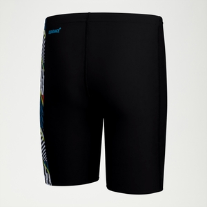 Schwimmhose mit Digital-Einsätzen für Jungen Schwarz/Rot/Orange