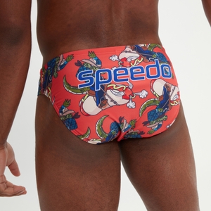 Slip de bain Homme Escape 5 cm rouge