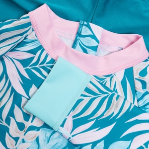 Langarm-Badeanzug mit extra-niedrigem Beinausschnitt für Damen